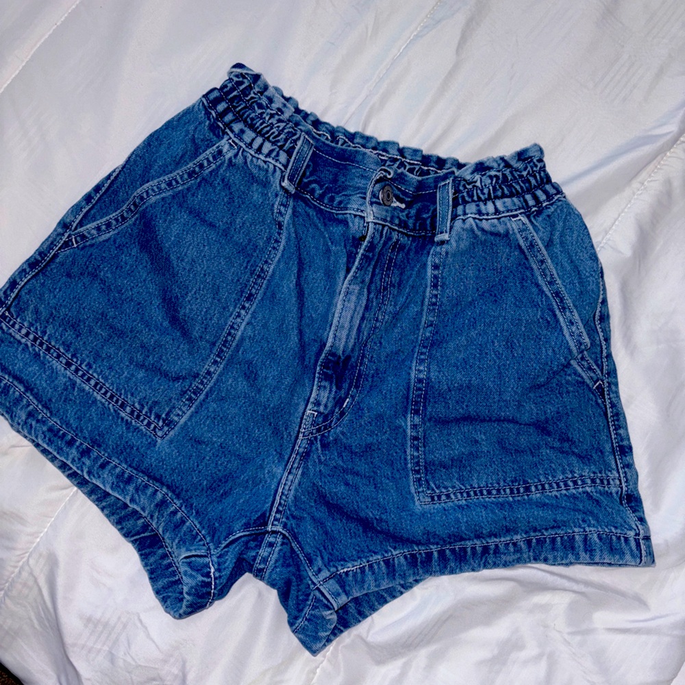 Levi's Blue Jean Shorts Relaxed Fit Elastic Waist